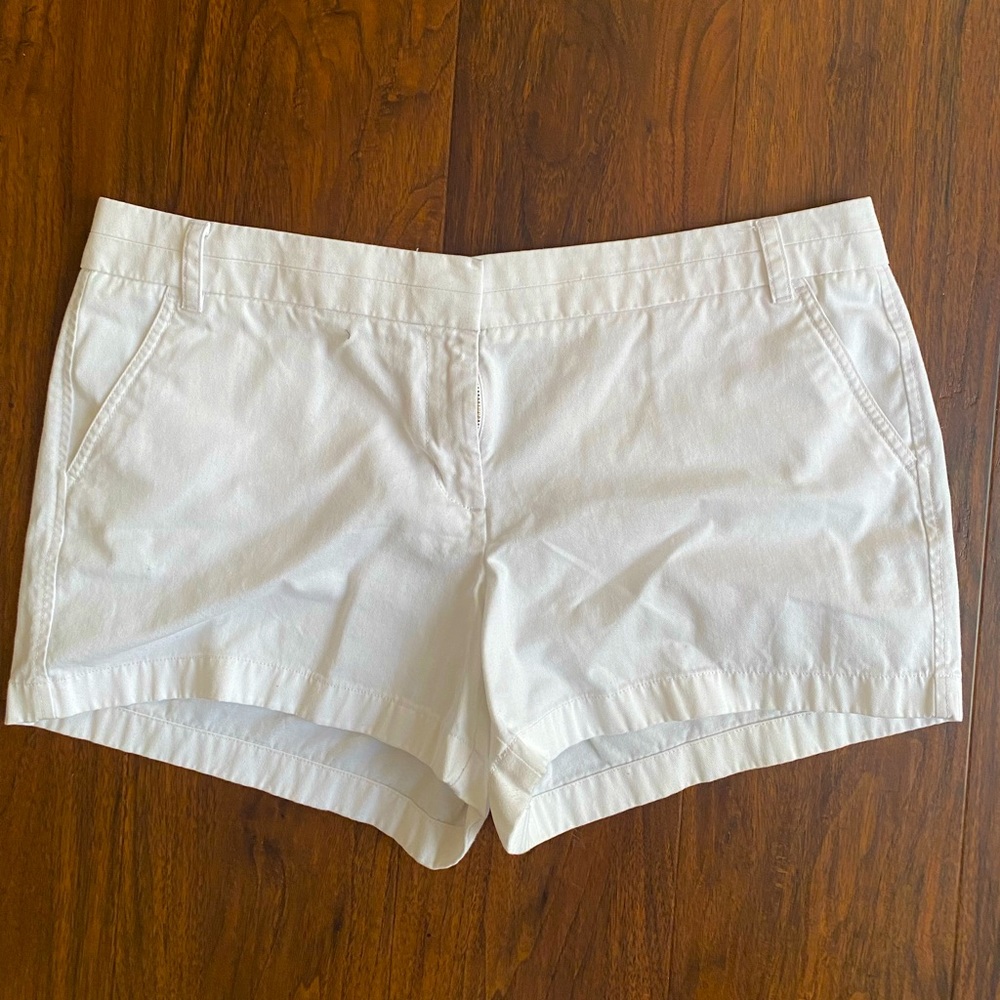 White J.Crew Chino Shorts, Size 16